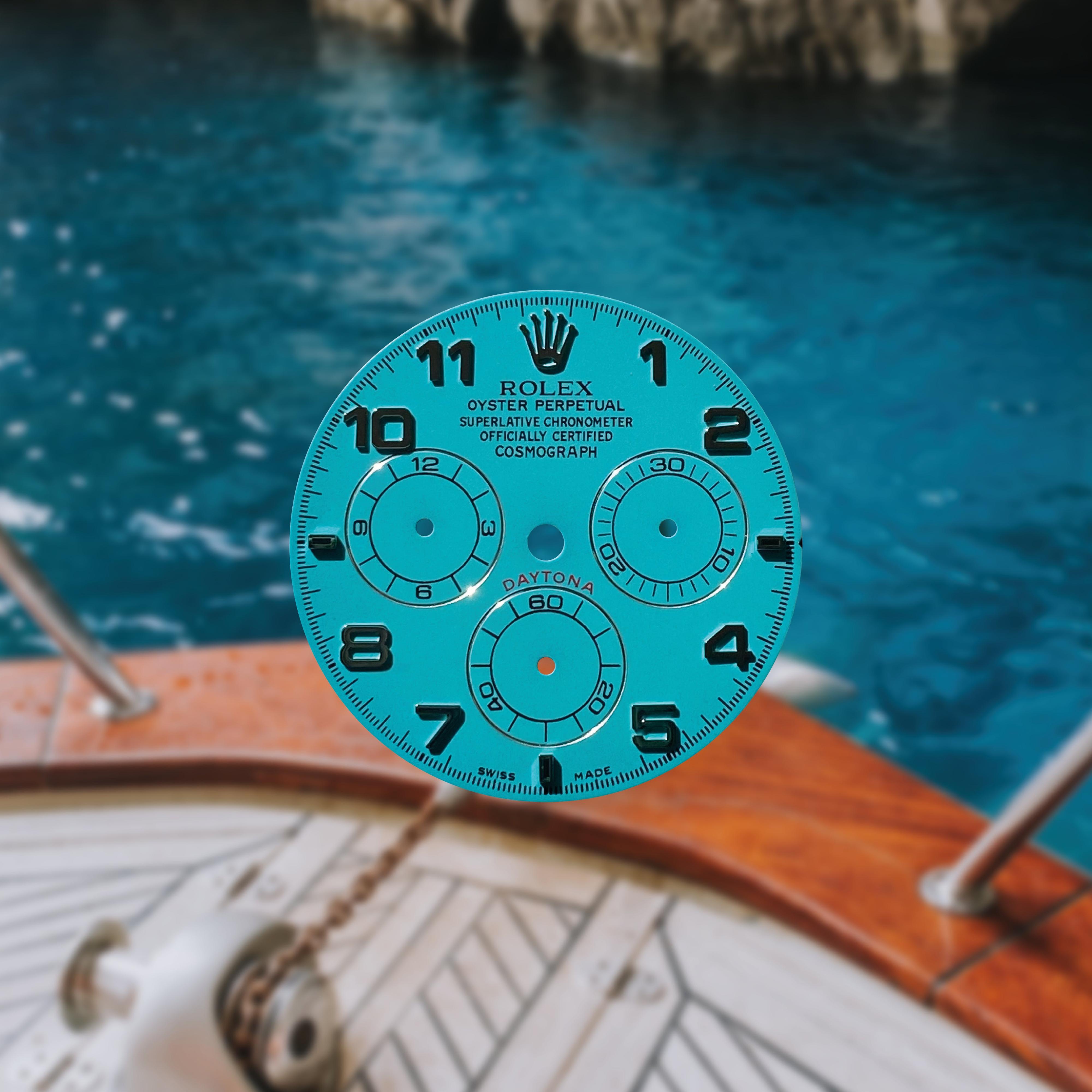 Custom Rolex Daytona 116519 Turquoise Beach Dial 40mm - Cal 4130