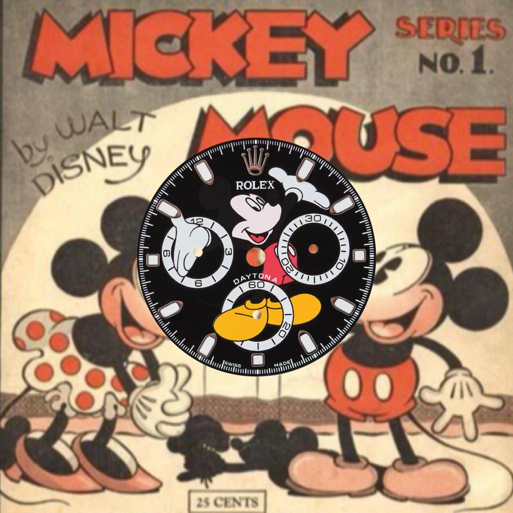Custom Rolex Daytona 116500 Black Mickey Mouse Dial 40mm - Cal 4130