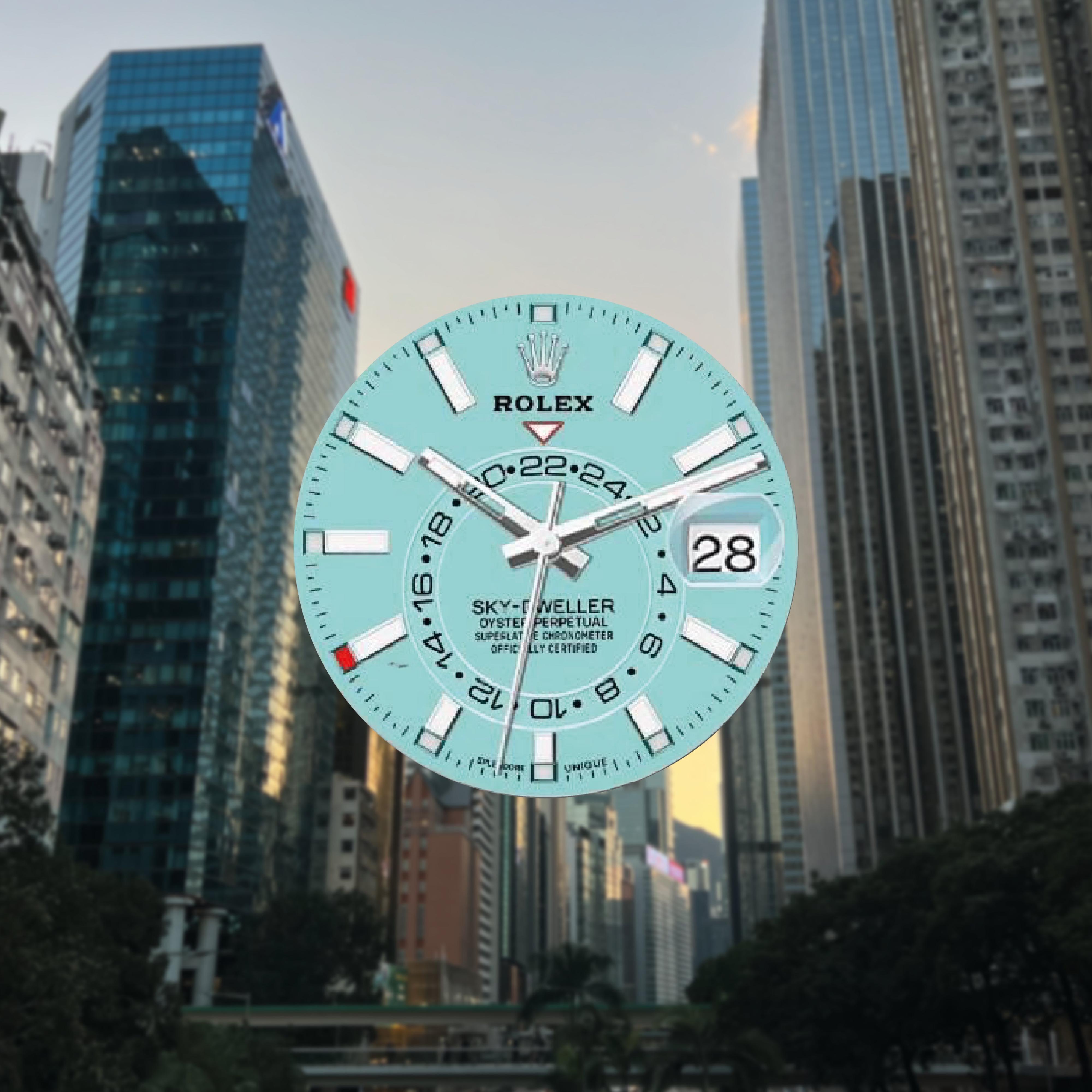 Custom Rolex Sky-Dweller Tiffany Blue Dial (without Hands)